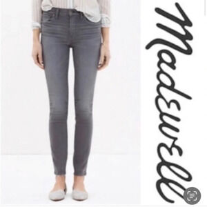 Madewell High Rise Skinny Jeans in Gray Dusty Wash Women’s Size 26
